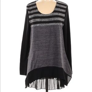 Panitti grey/black sweater with mesh at bottom M